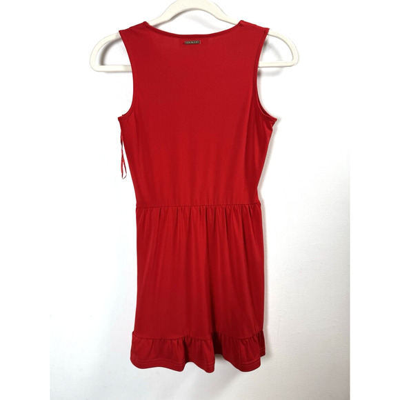 Michael Kors Red Luxury Designer Blouse Dress Valentine Baddie Bombshell Size P - Picture 2 of 8